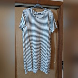 Buffalo David Bitton Monochrome Striped T-shirt Dress